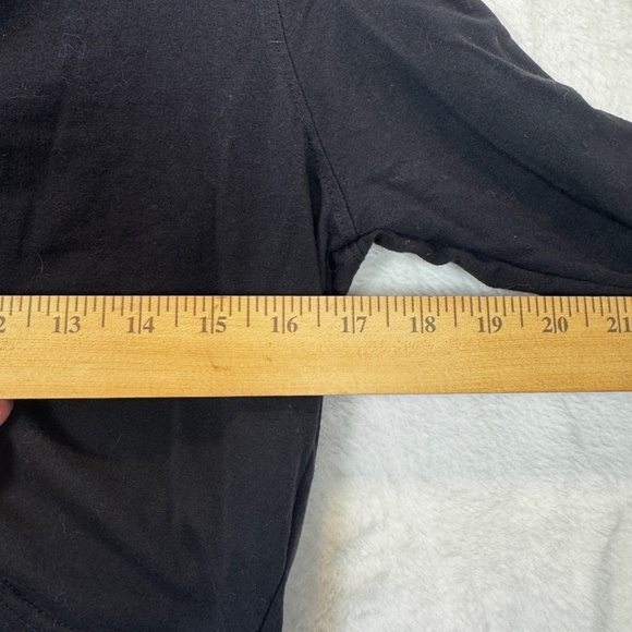 Missguided Crop Top Womens Size Large Black Long Sleeve Scrunch Front Goth 90s - Picture 4 of 6